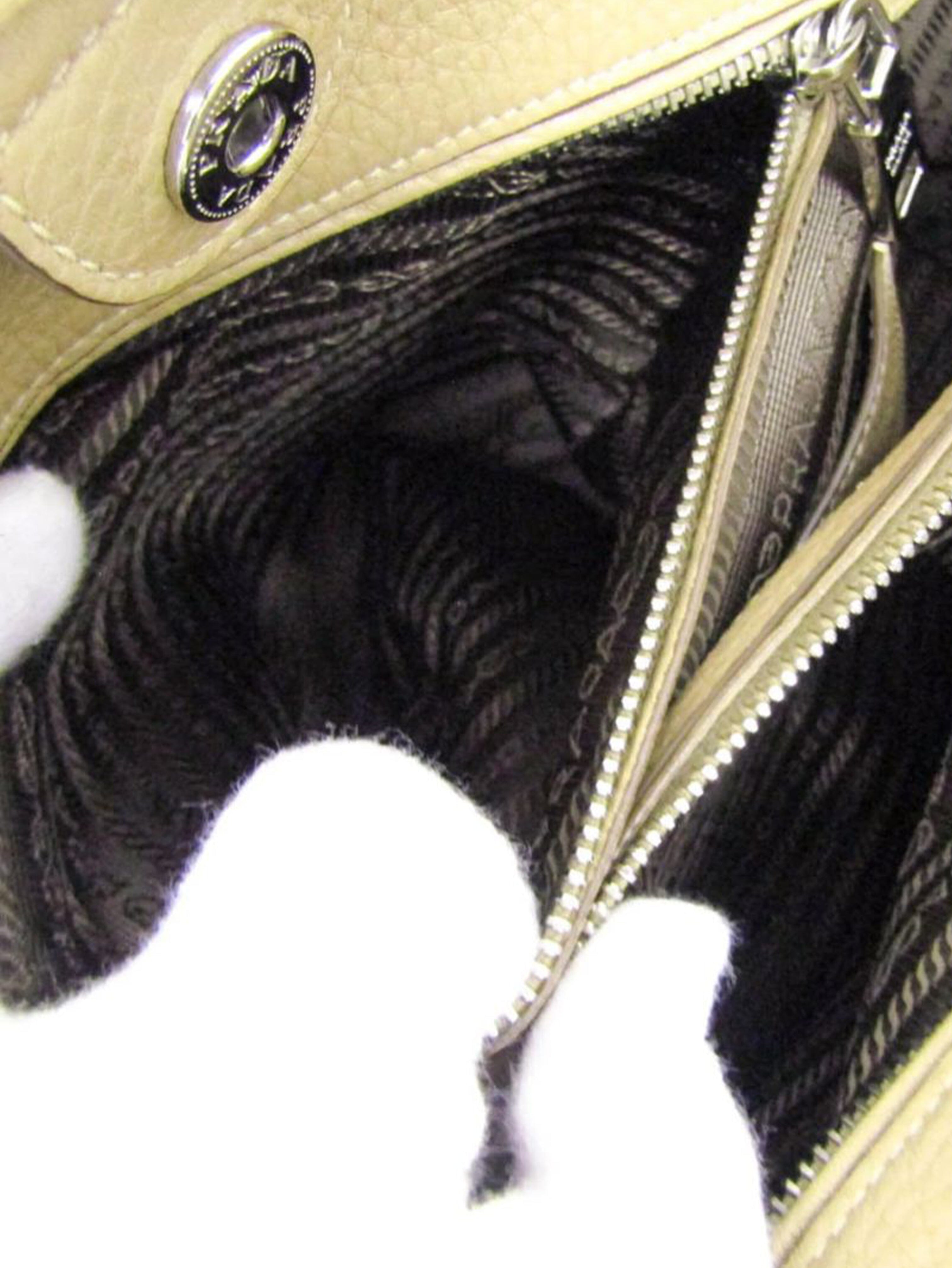Neutral Vitello Phenix leather 2way bag Tote Bags Prada 