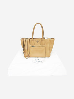 Neutral Vitello Phenix leather 2way bag Tote Bags Prada 