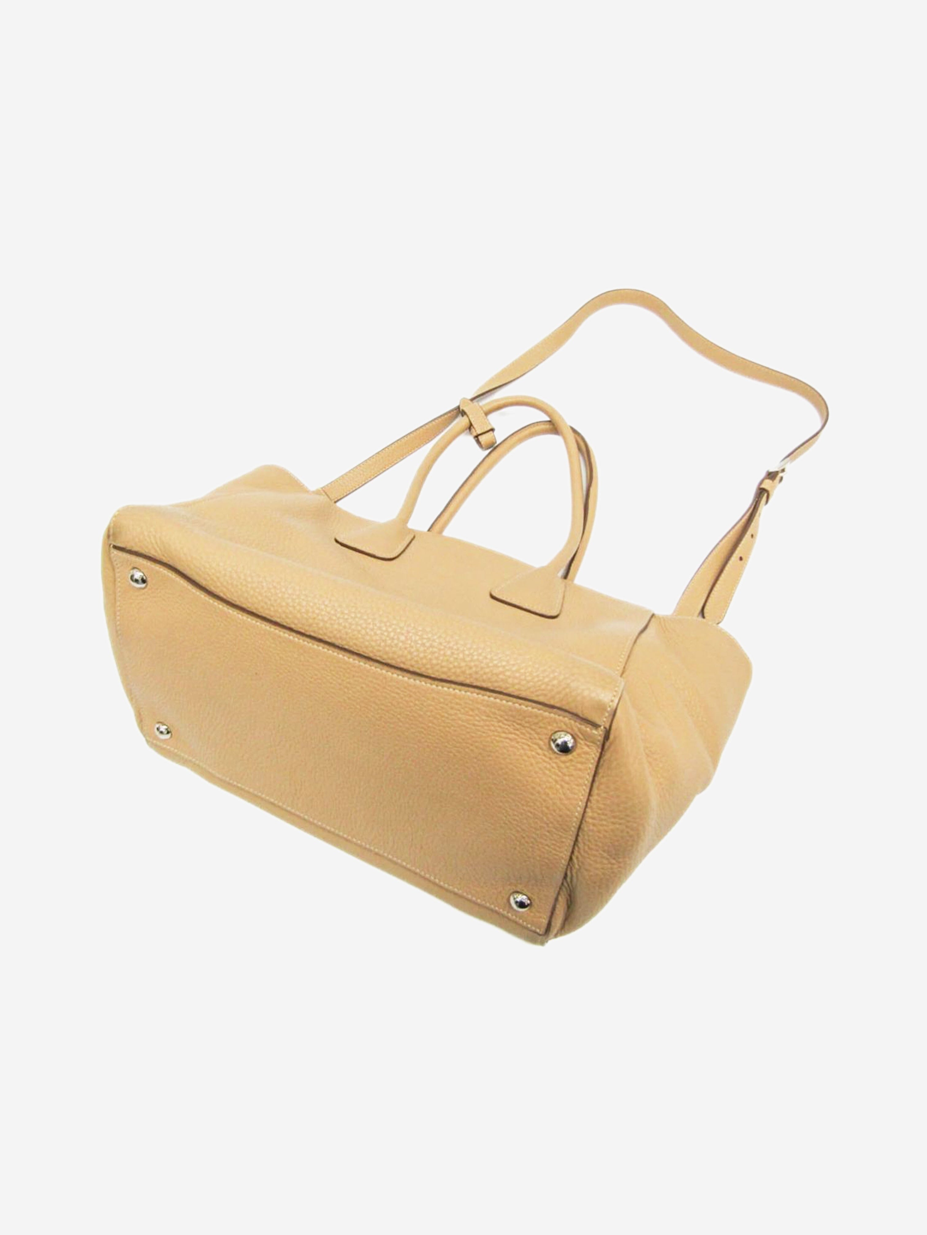 Neutral Vitello Phenix leather 2way bag Tote Bags Prada 