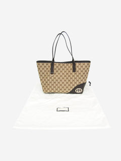 Brown GG Canvas New Brit tote bag Tote Bags Gucci 