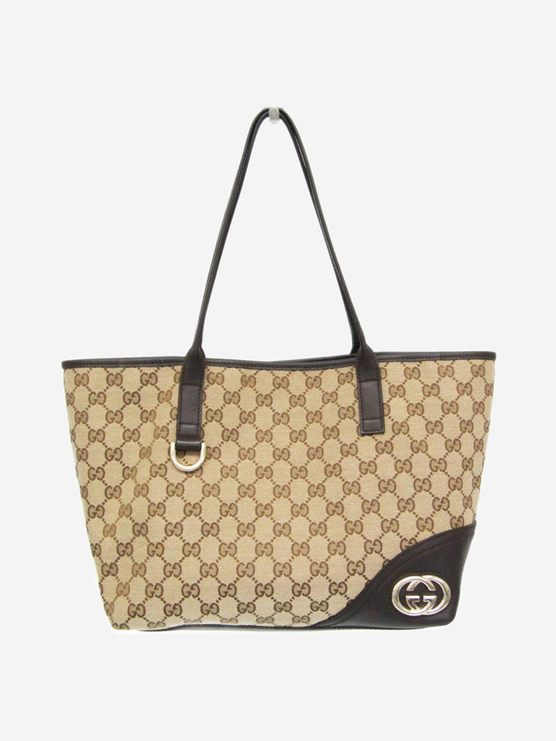 Brown GG Canvas New Brit tote bag Tote Bags Gucci 