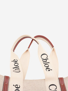 Chloe Neutral medium Woody tote bag