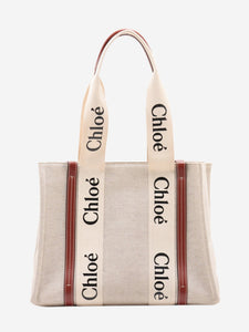 Chloe Neutral medium Woody tote bag