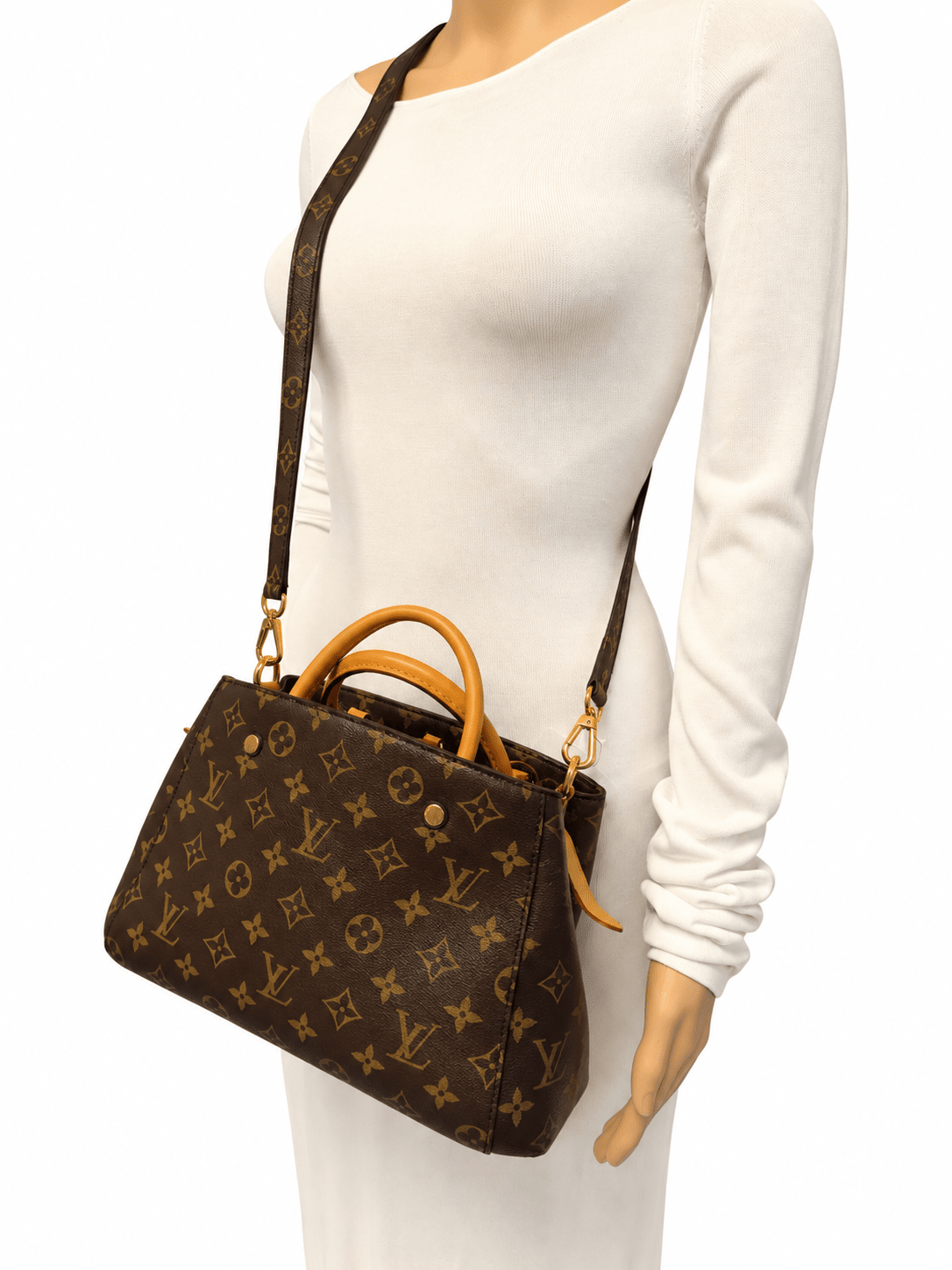 Brown Monogram canvas Montaigne BB bag Shoulder bags Louis Vuitton 
