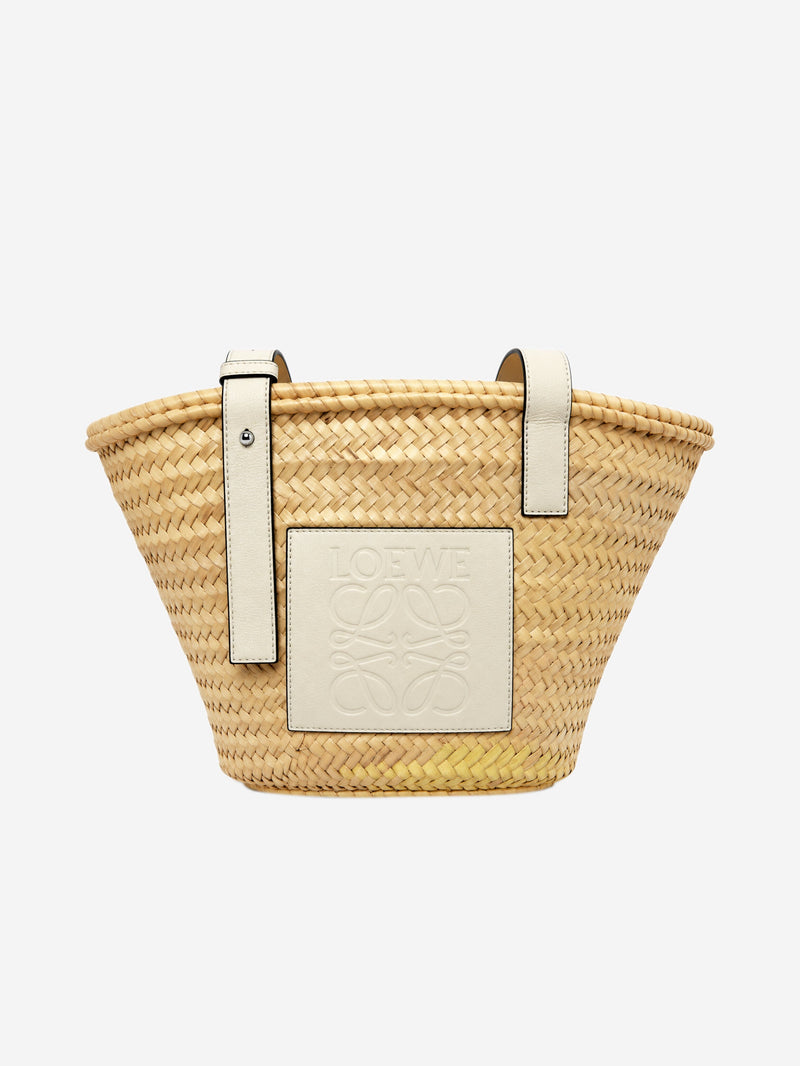 Natural palm leaf medium Basket bag Tote Bags Loewe 
