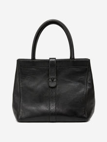 Black 1997 leather twist lock tote Tote Bags Chanel 