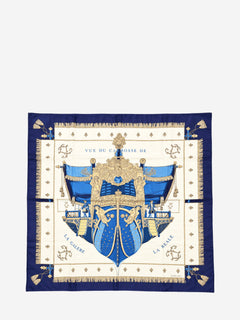 Blue printed silk scarf Scarves Hermes 