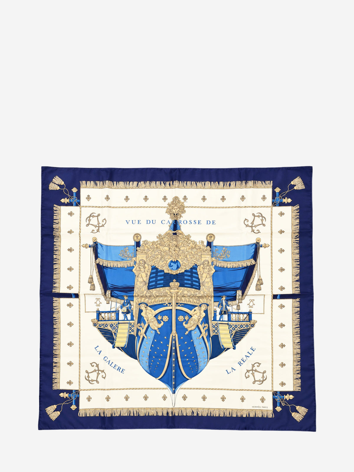 Blue printed silk scarf Scarves Hermes 