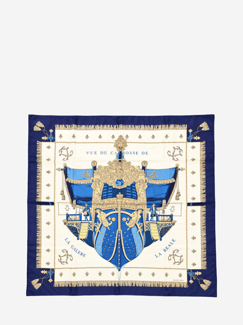 Blue printed silk scarf Scarves Hermes 