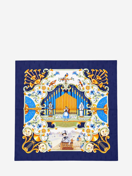 Blue silk printed scarf product image