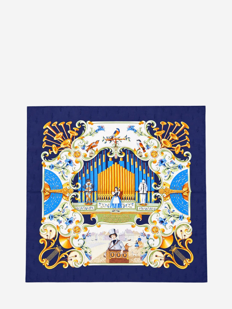 Blue silk printed scarf Scarves Hermes 