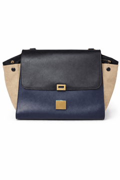 Blue Trapeze leather handbag Shoulder bags Celine 