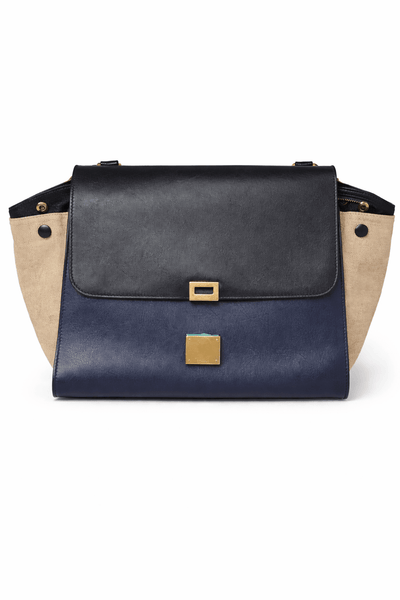 Blue Trapeze leather handbag product image
