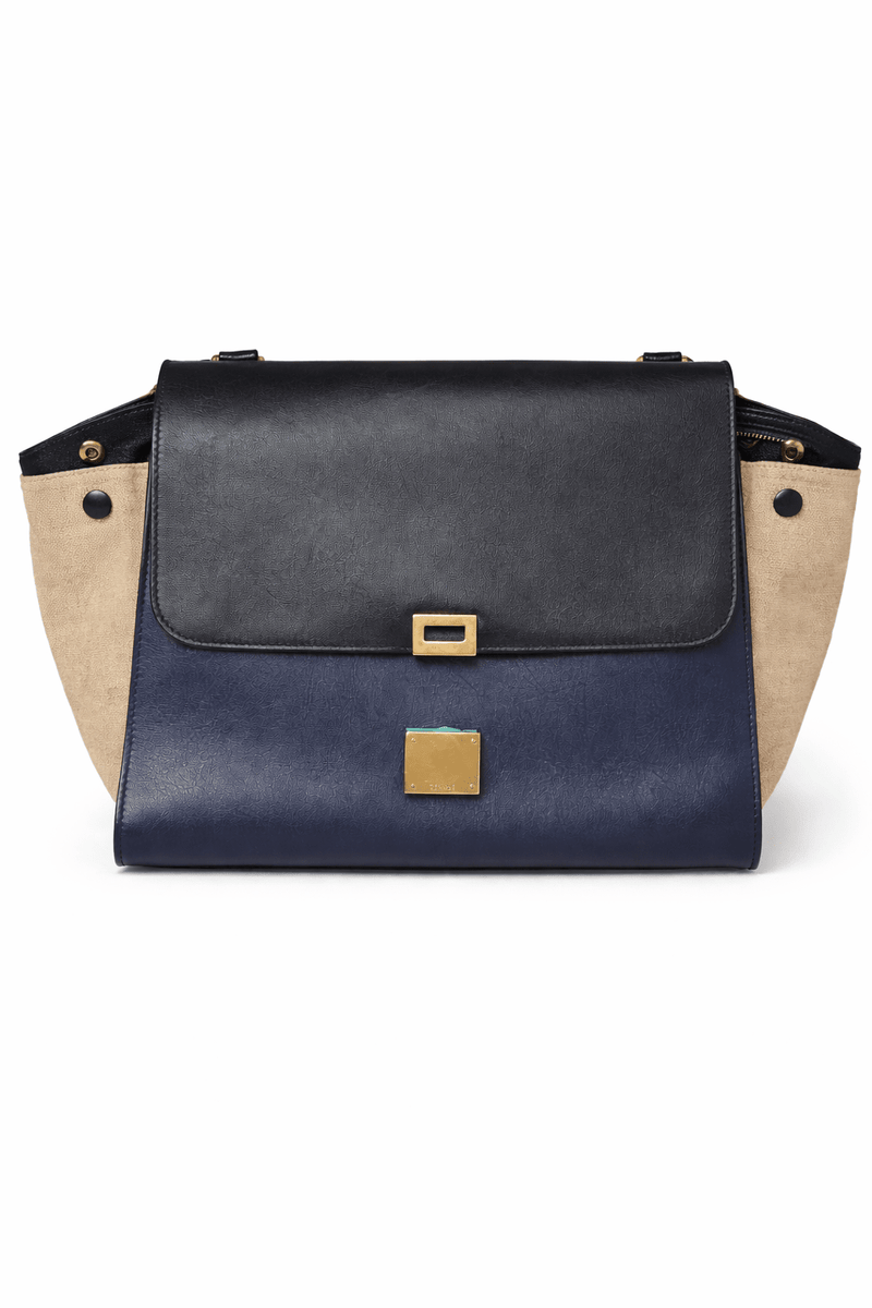 Blue Trapeze leather handbag Shoulder bags Celine 