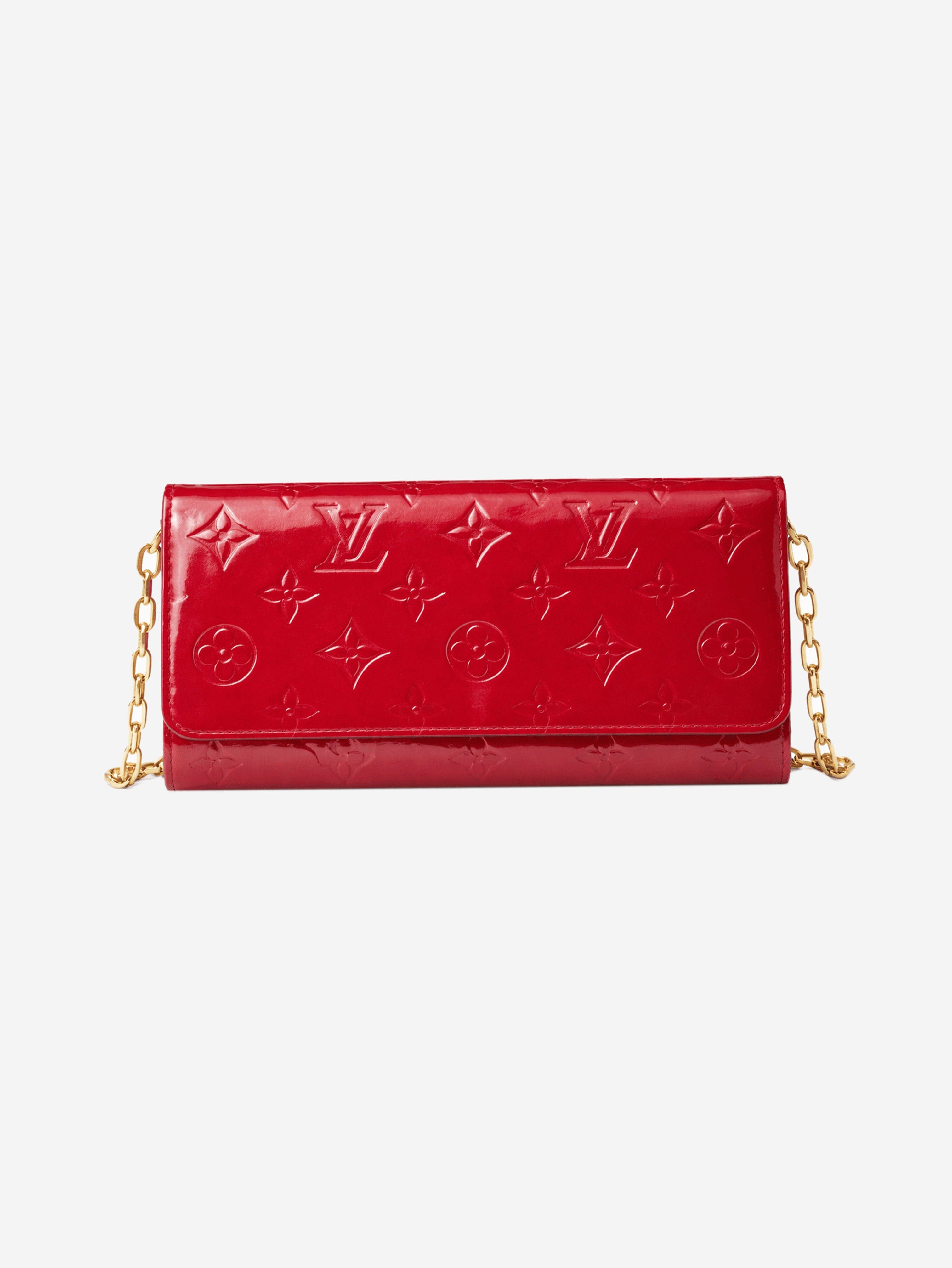 Red Monogram Vernis chain wallet Shoulder bags Louis Vuitton 