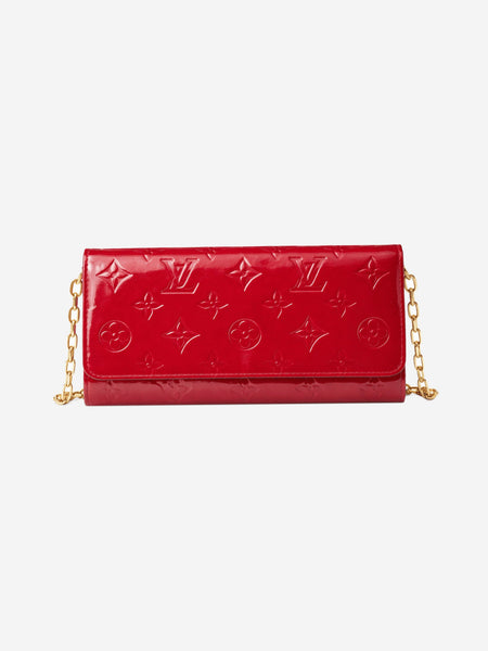 Red Monogram Vernis chain wallet product image