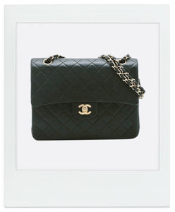 Chanel Black vintage 1986 lambskin Classic Double Flap bag