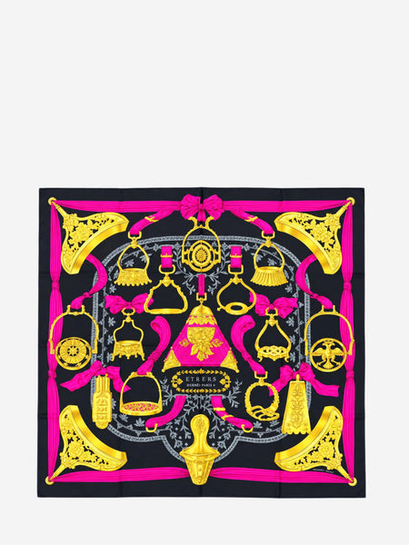 Black Etriers silk scarf product image