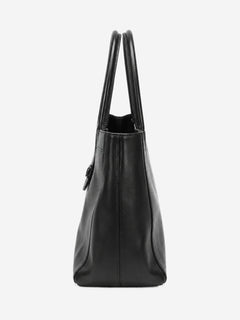 Black 1997 leather twist lock tote Tote Bags Chanel 