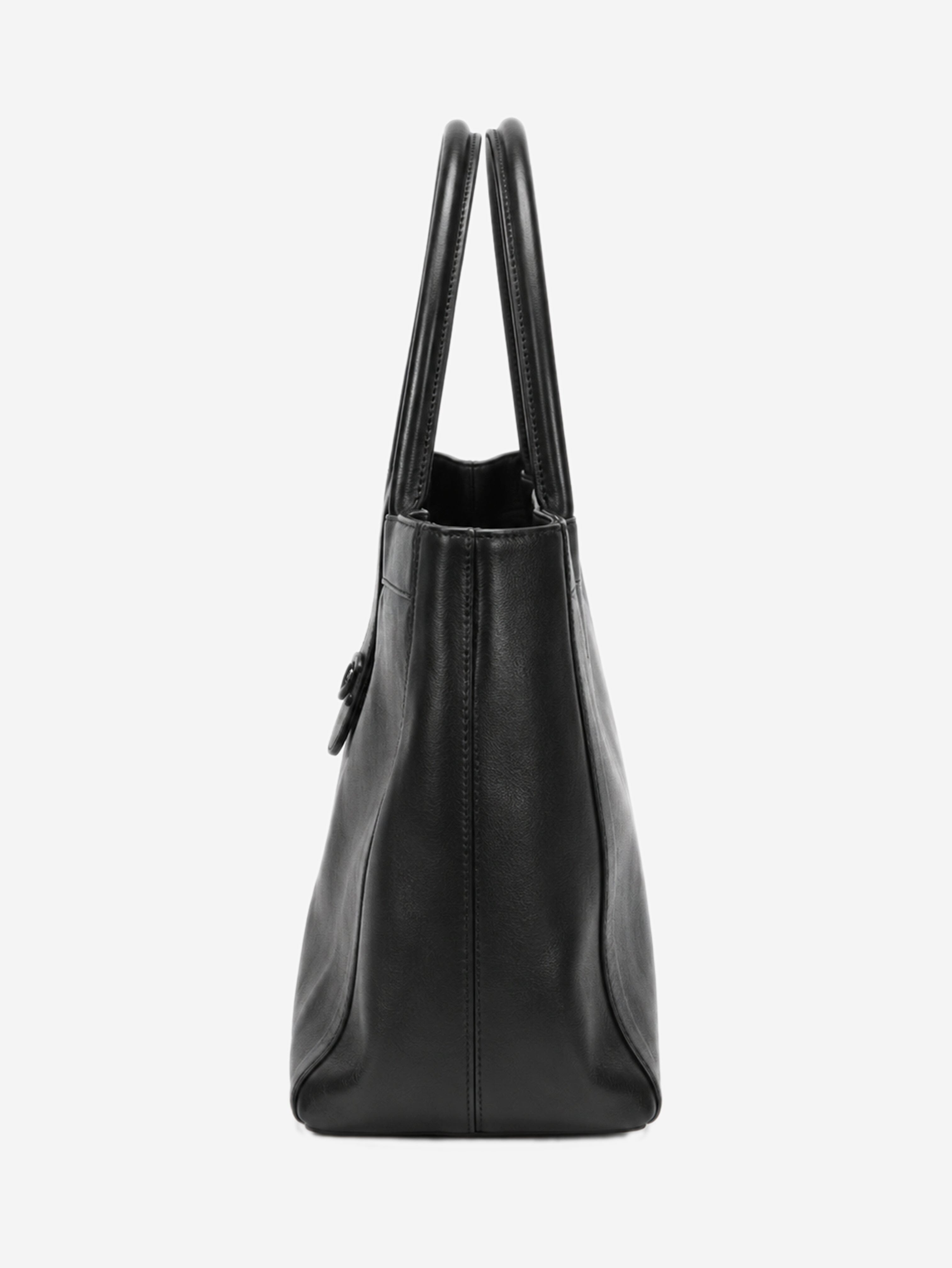 Black 1997 leather twist lock tote Tote Bags Chanel 