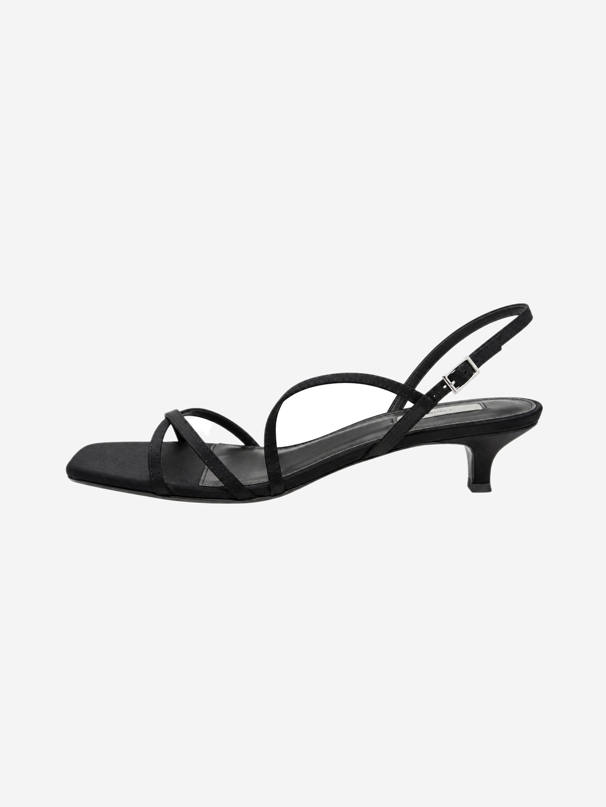 Black satin crossover kitten heel sandals - size EU 40 (UK 7) Heels Toteme 