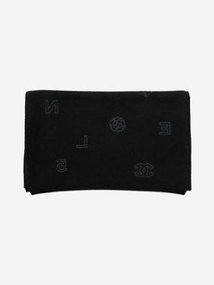 Black cashmere scarf Scarves Chanel 