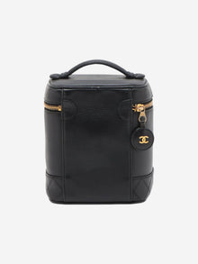 Black vintage 1991 Bicolore lambskin Vanity bag Luggage & Travel Bags Chanel 