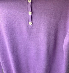 The Row Lilac knit polo top - size XS