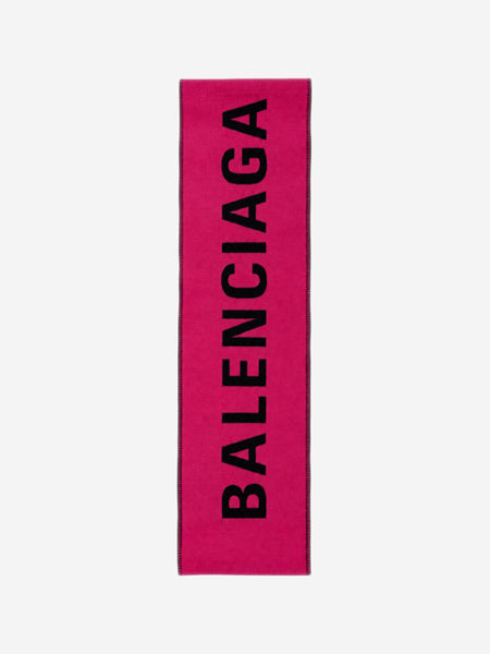 Pink logo wool scarf alternate image