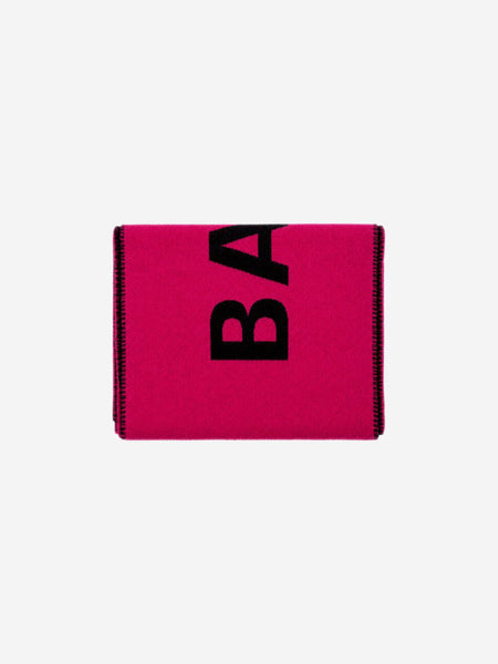 Pink logo wool scarf product image