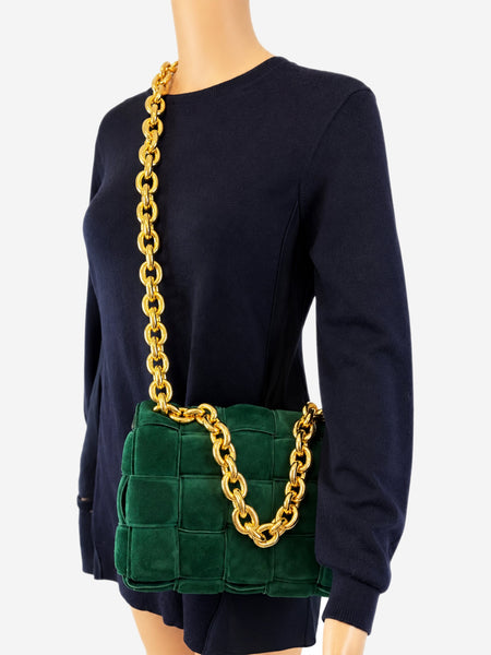 Green suede Chain Cassette bag alternate image