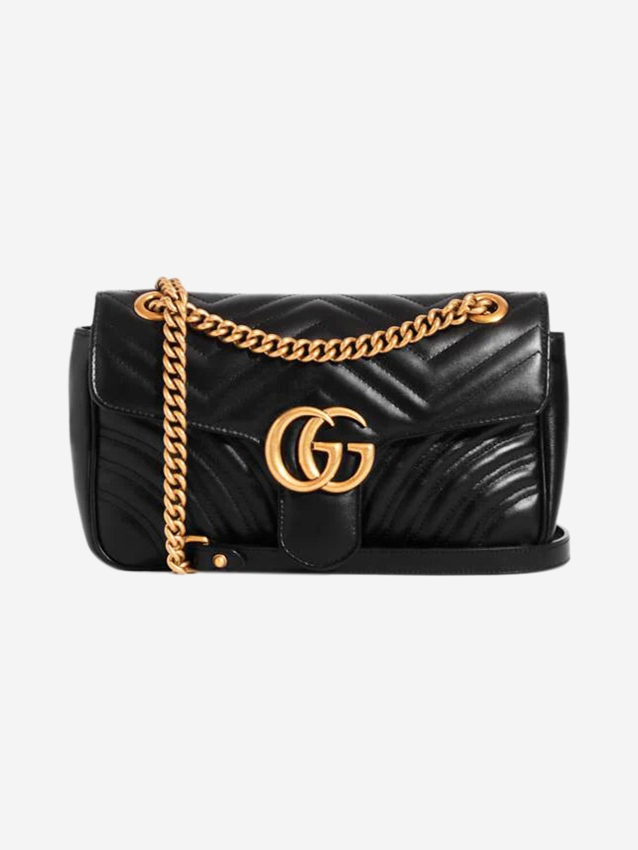 Black GG Marmont small Matelassé shoulder bag | Sign of the Times