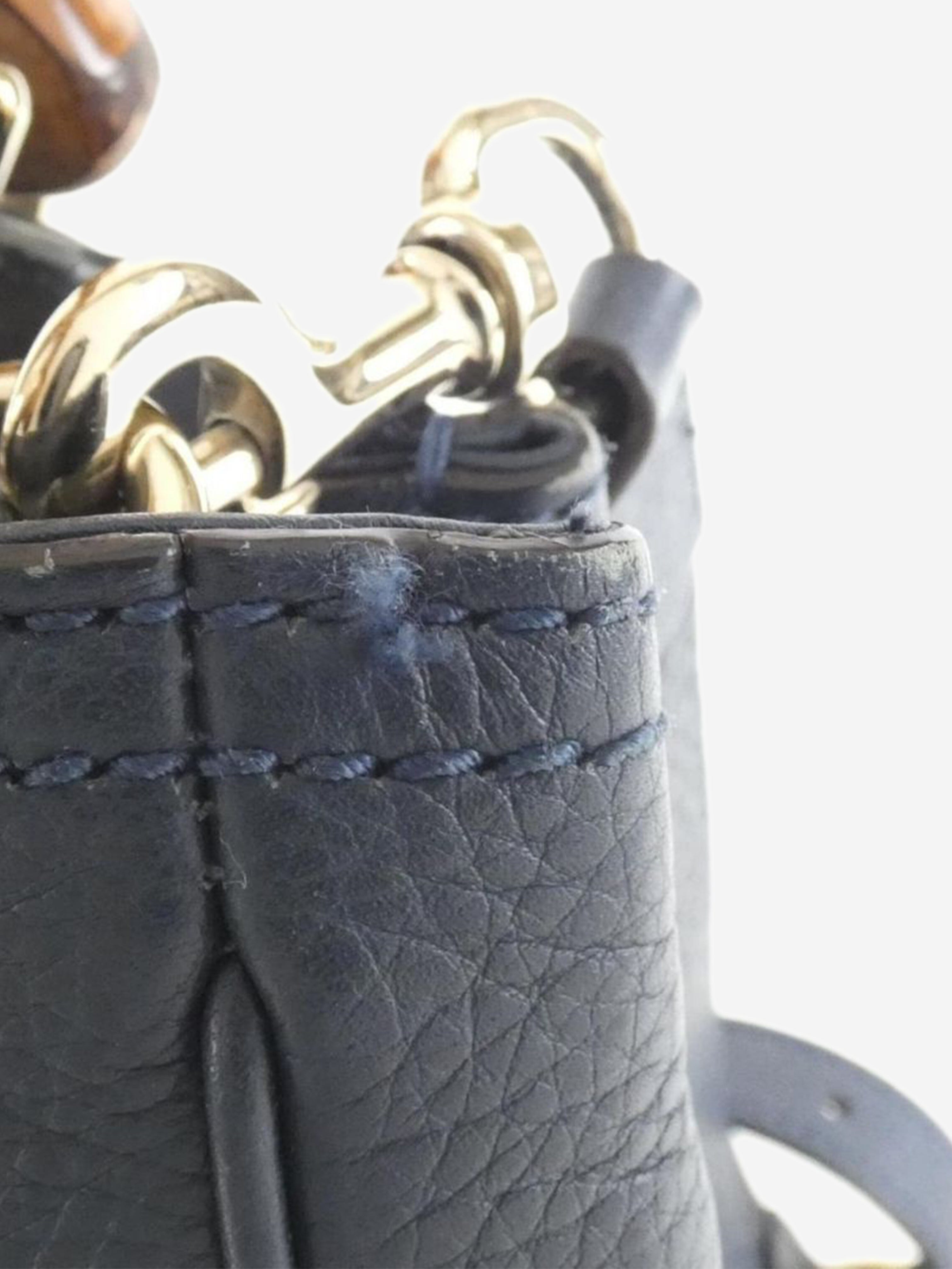 Navy Bamboo top handle bag Top Handle Bags Gucci 