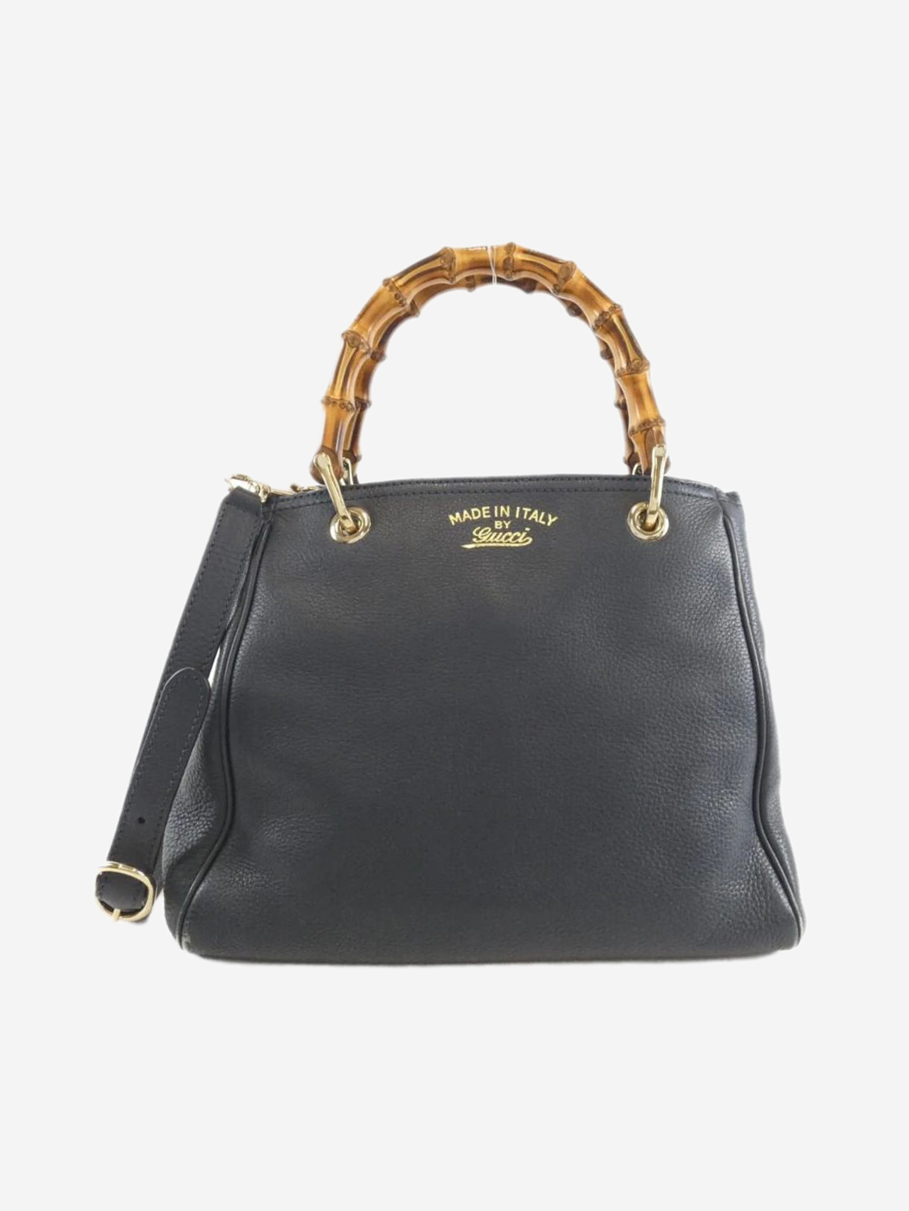 Navy Bamboo top handle bag Top Handle Bags Gucci 
