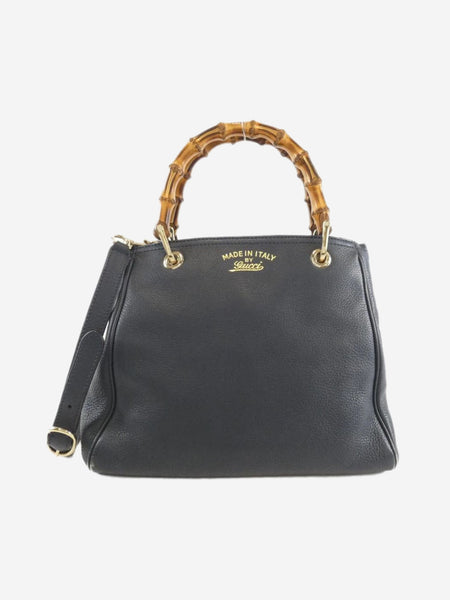Navy Bamboo top handle bag product image