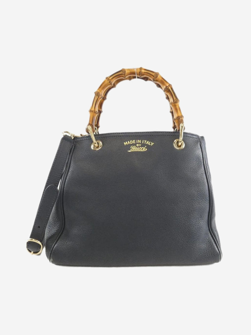 Navy Bamboo top handle bag Top Handle Bags Gucci 
