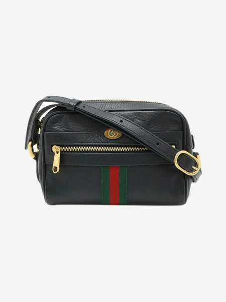 Black Ophidia leather shoulder bag product image