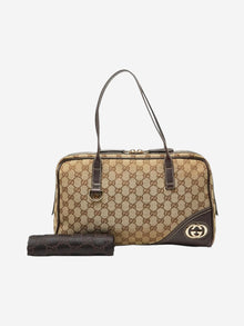 Brown GG canvas top handle bag Top Handle Bags Gucci 