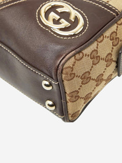 Brown GG canvas top handle bag Top Handle Bags Gucci 