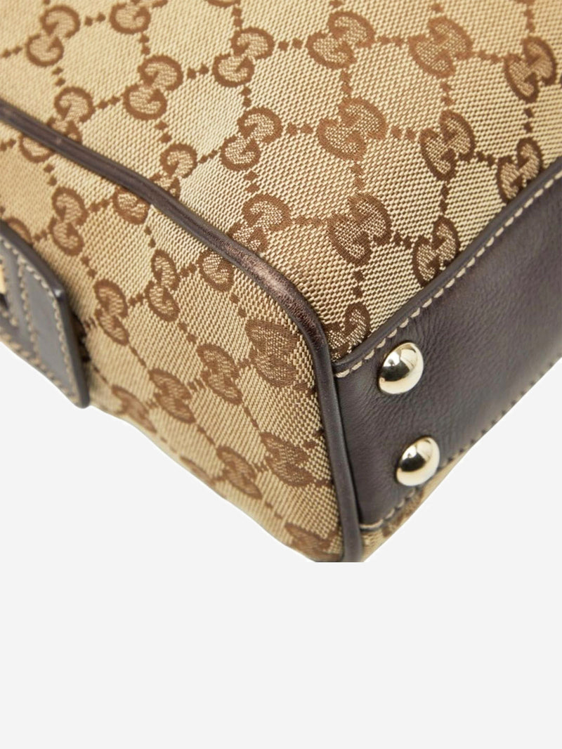 Brown GG canvas top handle bag Top Handle Bags Gucci 