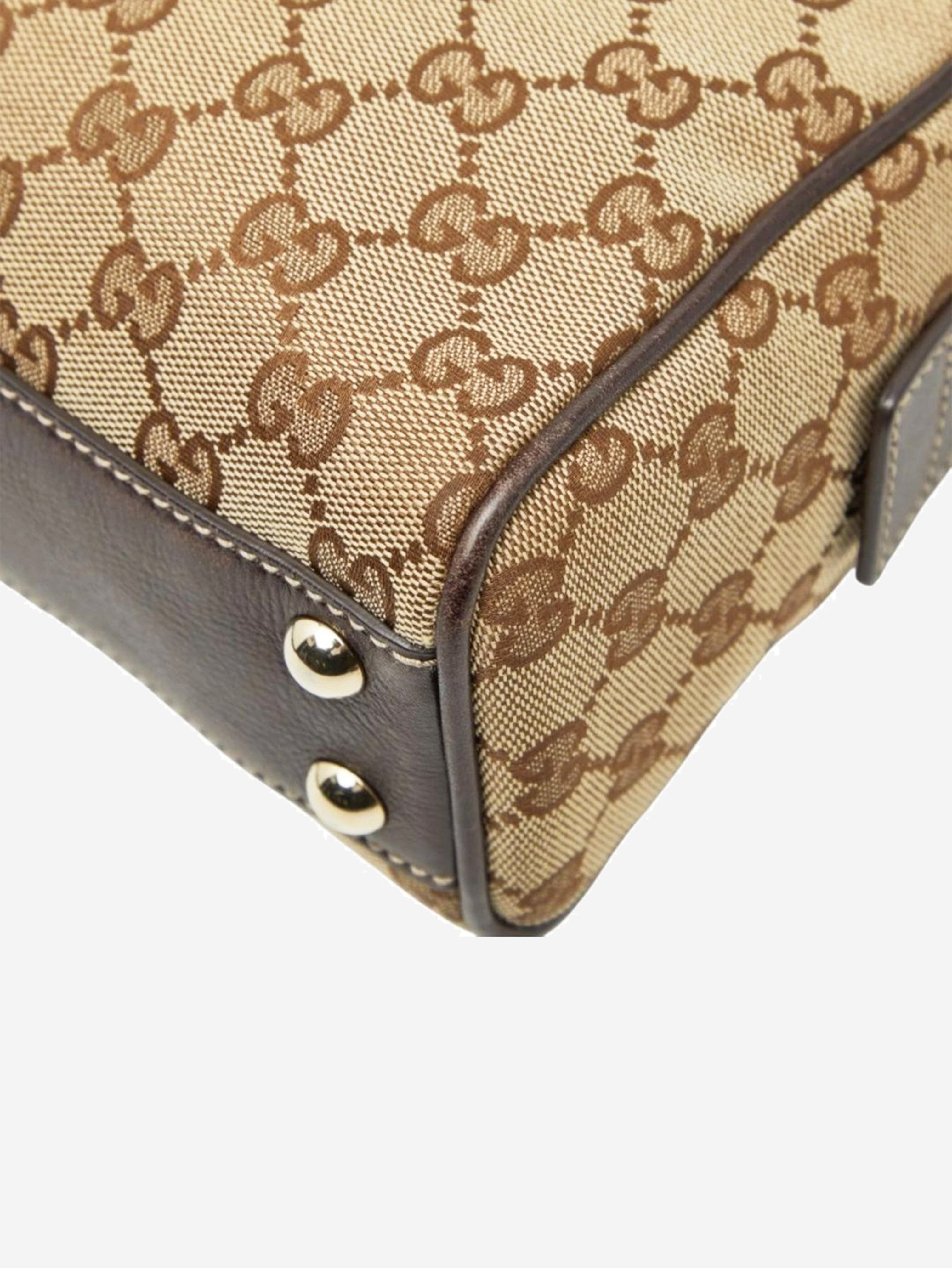 Brown GG canvas top handle bag Top Handle Bags Gucci 