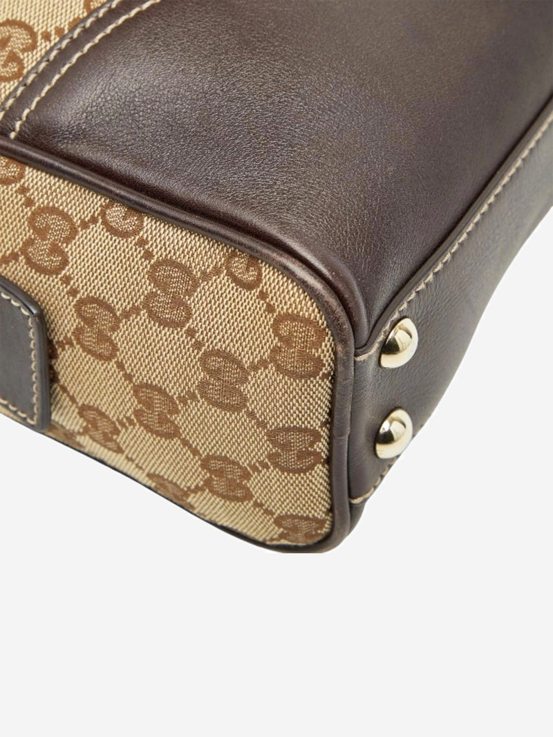 Brown GG canvas top handle bag Top Handle Bags Gucci 