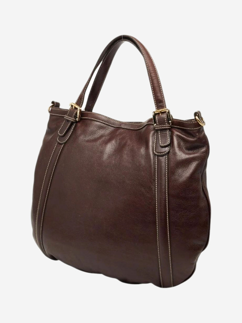 Dark brown GG New Brit Sherry Line shoulder bag Shoulder bags Gucci 