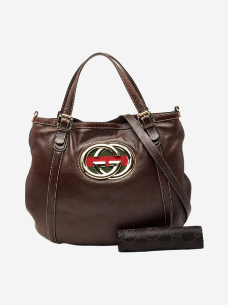 Dark brown GG New Brit Sherry Line shoulder bag alternate image