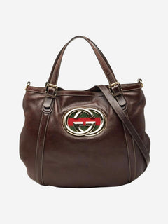 Dark brown GG New Brit Sherry Line shoulder bag Shoulder bags Gucci 