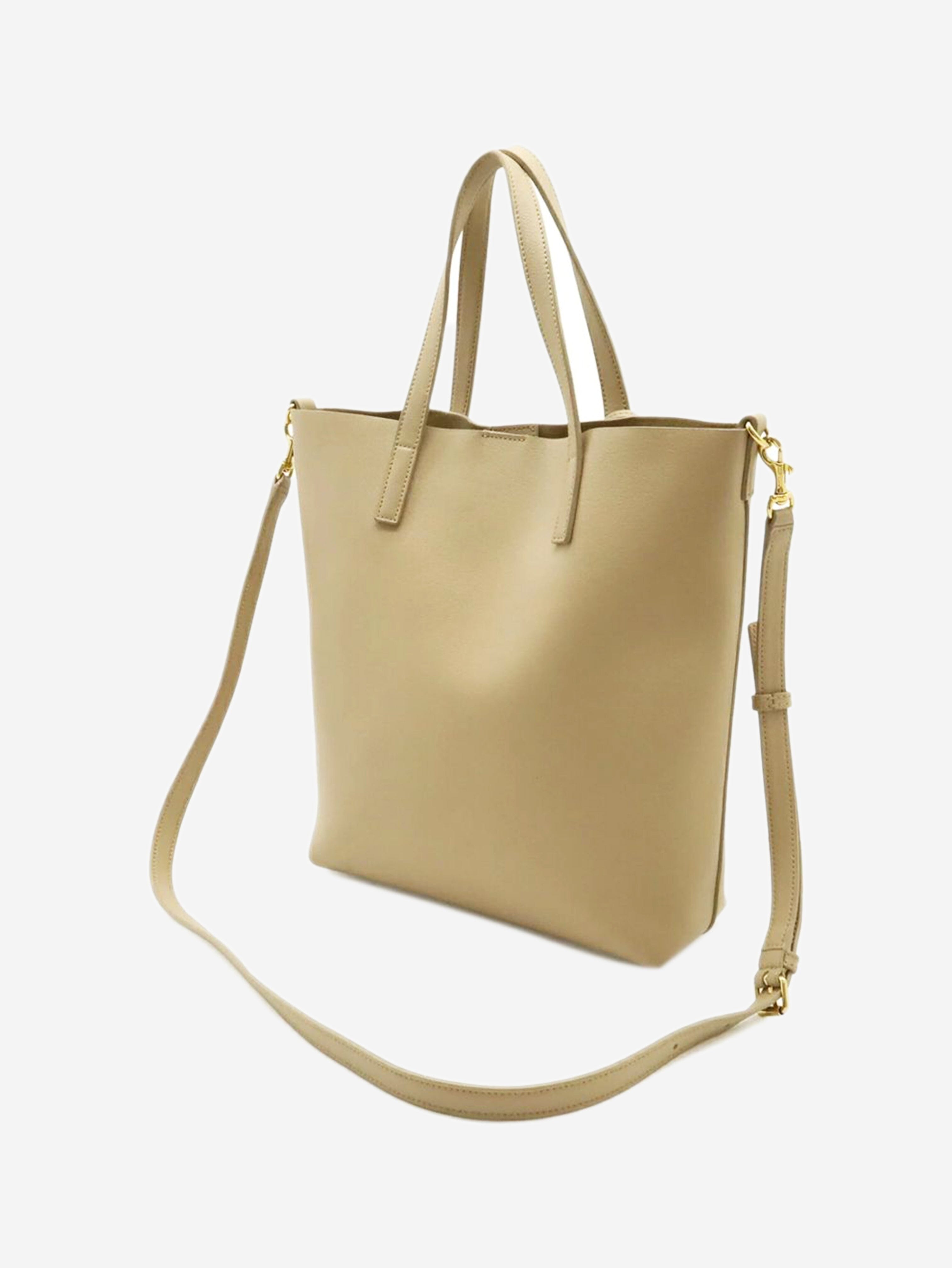 Neutral Toy Shopping leather tote bag Tote Bags Saint Laurent 