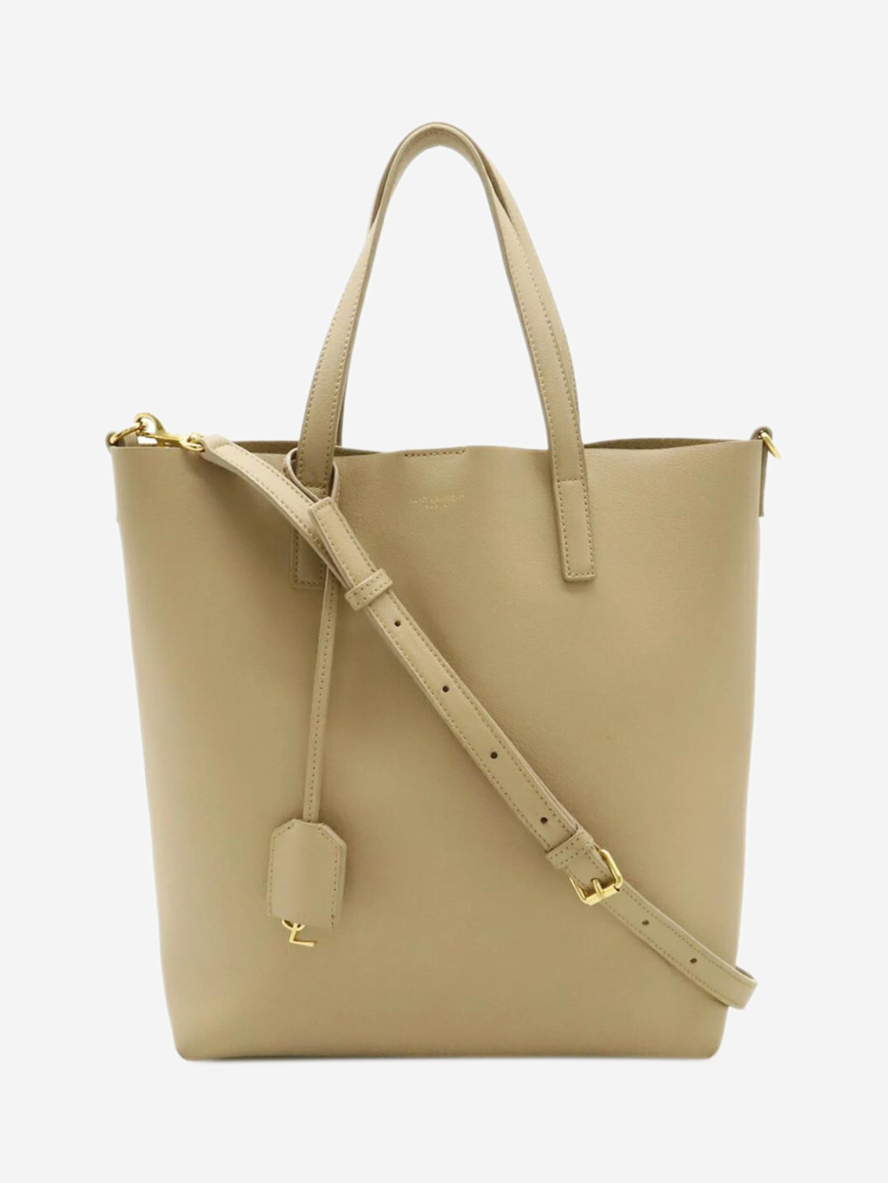 Neutral Toy Shopping leather tote bag Tote Bags Saint Laurent 