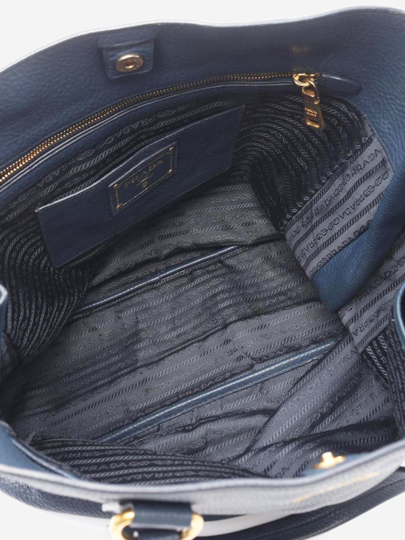 Navy leather tote bag Tote Bags Prada 