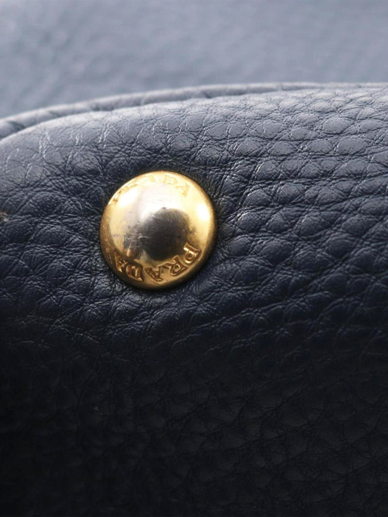 Navy leather tote bag Tote Bags Prada 