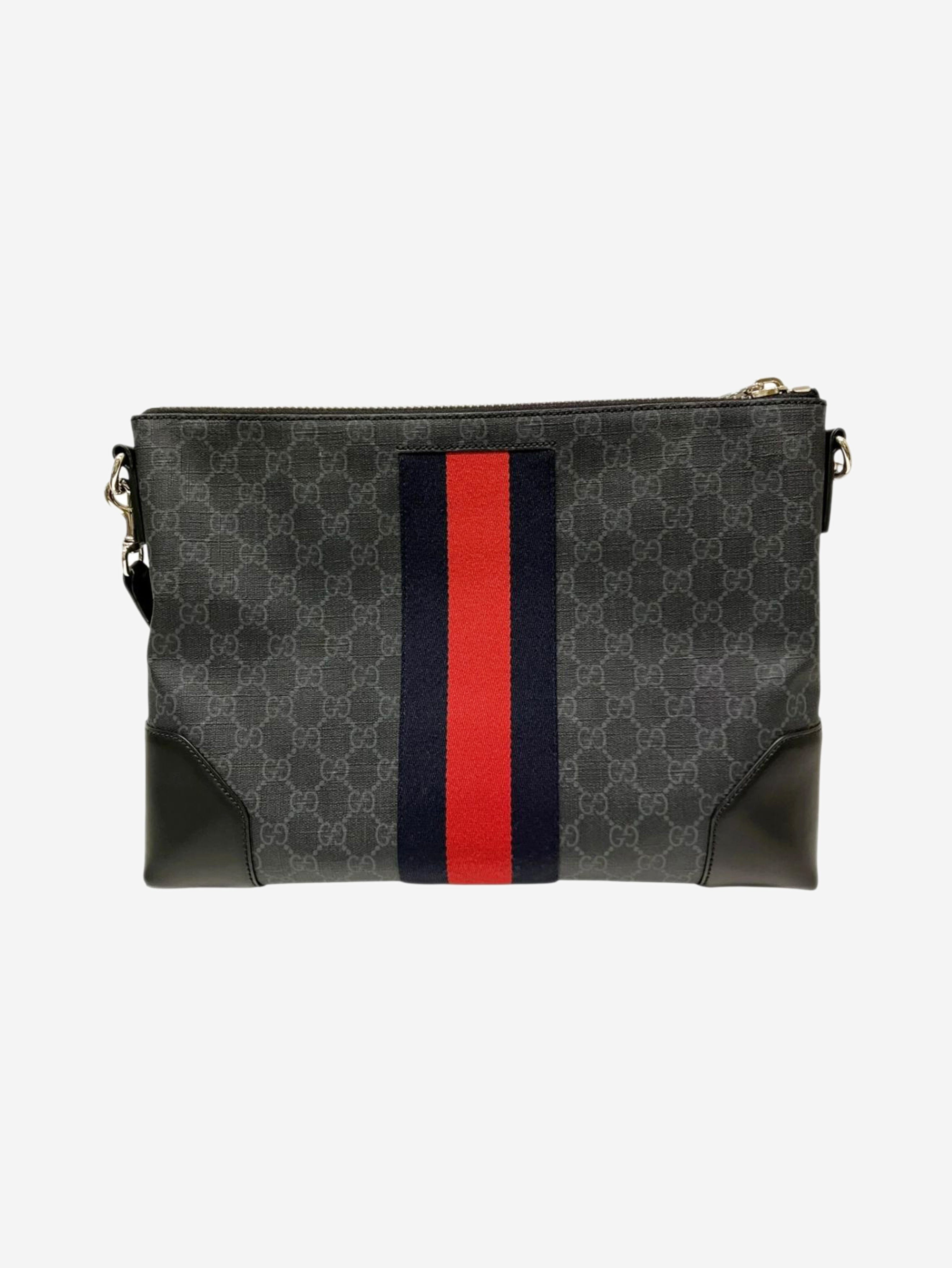 Black GG Supreme canvas shoulder bag Shoulder bags Gucci 